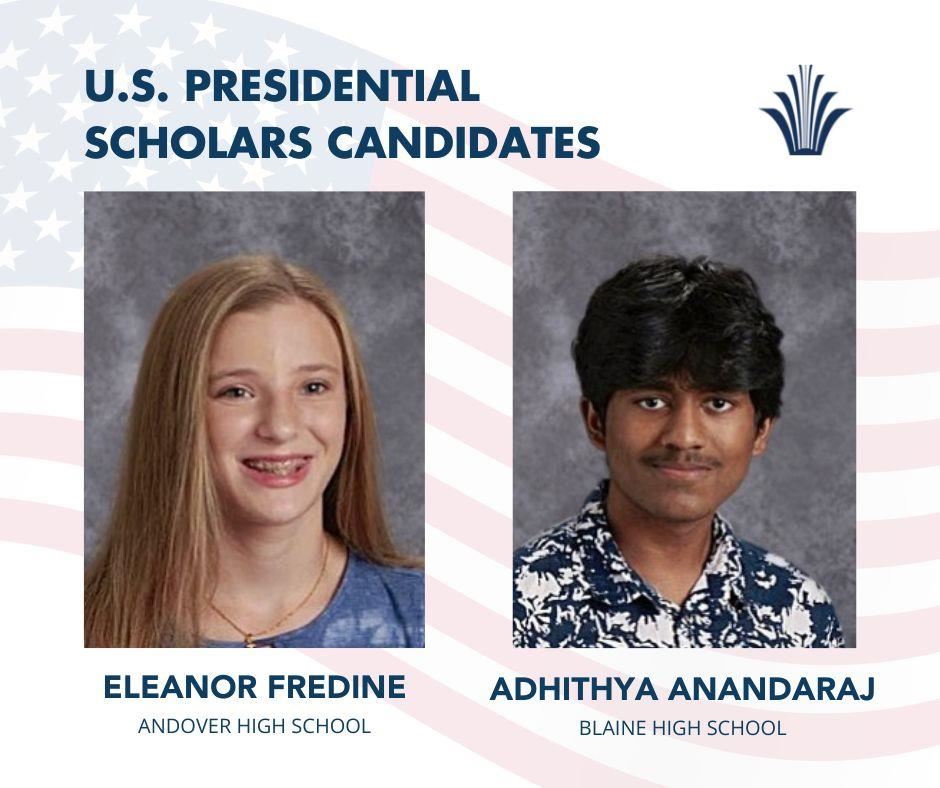  U.S. Presidential Scholars candidates from Anoka-Hennepin Schools